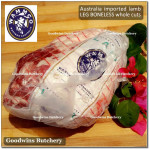 Lamb LEG BONELESS frozen whole cuts +/- 3 kg/pc (price/kg) brand Australia MIDFIELD